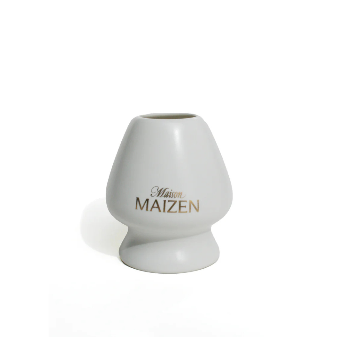 Maison Maizen Ceramic Whisk Stand, White