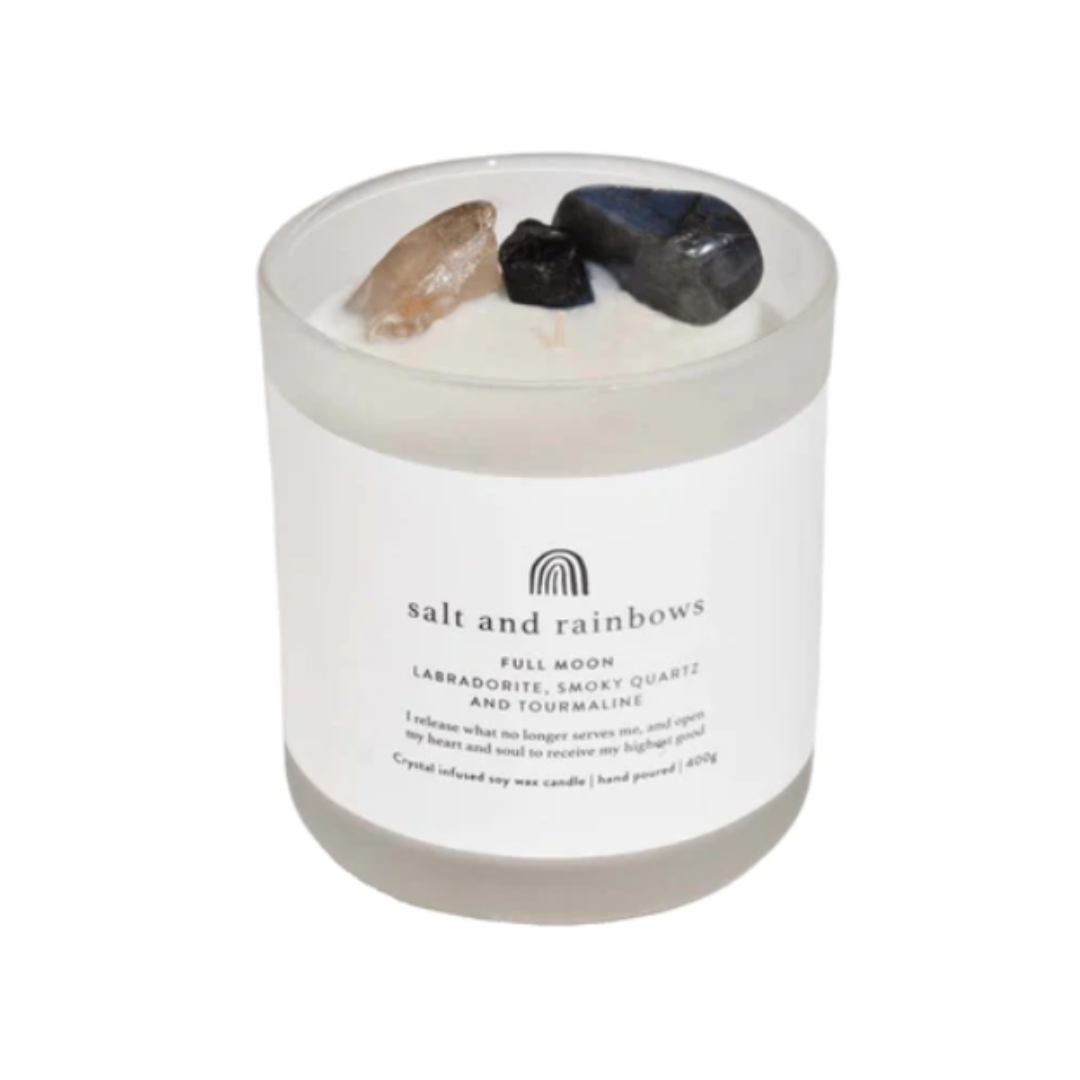 Full Moon Leather &amp; Oudh Candle