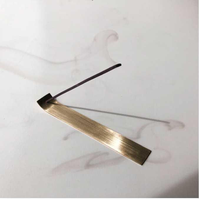 Gold Incense Holder by Kirsty Lief